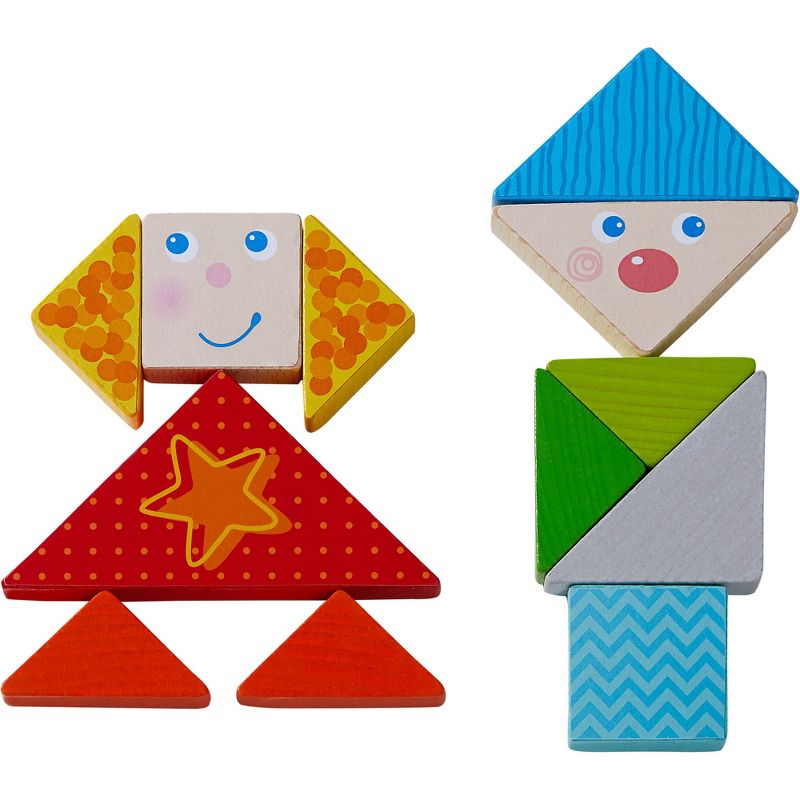 HABA Funny Faces Tangrams - Wooden Pattern Blocks (Made in Germany), 2 of 14