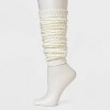 Women's Textured Super Soft Legwarmer Boot Socks - Auden™ Ivory 4-10 - 2 of 4