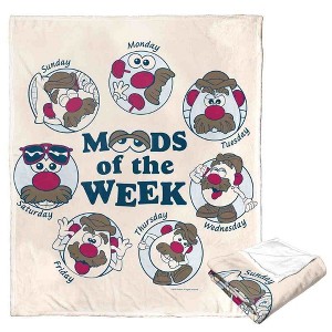 Hasbro Mr. Potato Head Weekly Mood Silk Touch Throw Blanket 50x60 Inches - 1 of 4