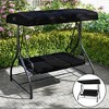 Tangkula Converting Patio Swing Chair Porch Swing Bed w/Adjustable Canopy & Thickened Cushion - 4 of 4