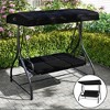 Tangkula Converting Patio Swing Chair Porch Swing Bed w/Adjustable Canopy & Thickened Cushion - image 4 of 4