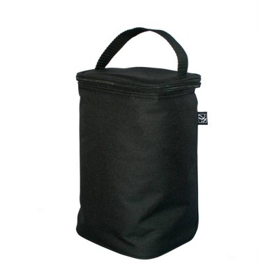 JL Childress Two Cool Double Bottle Bag with Ice Pack - Black 24qt