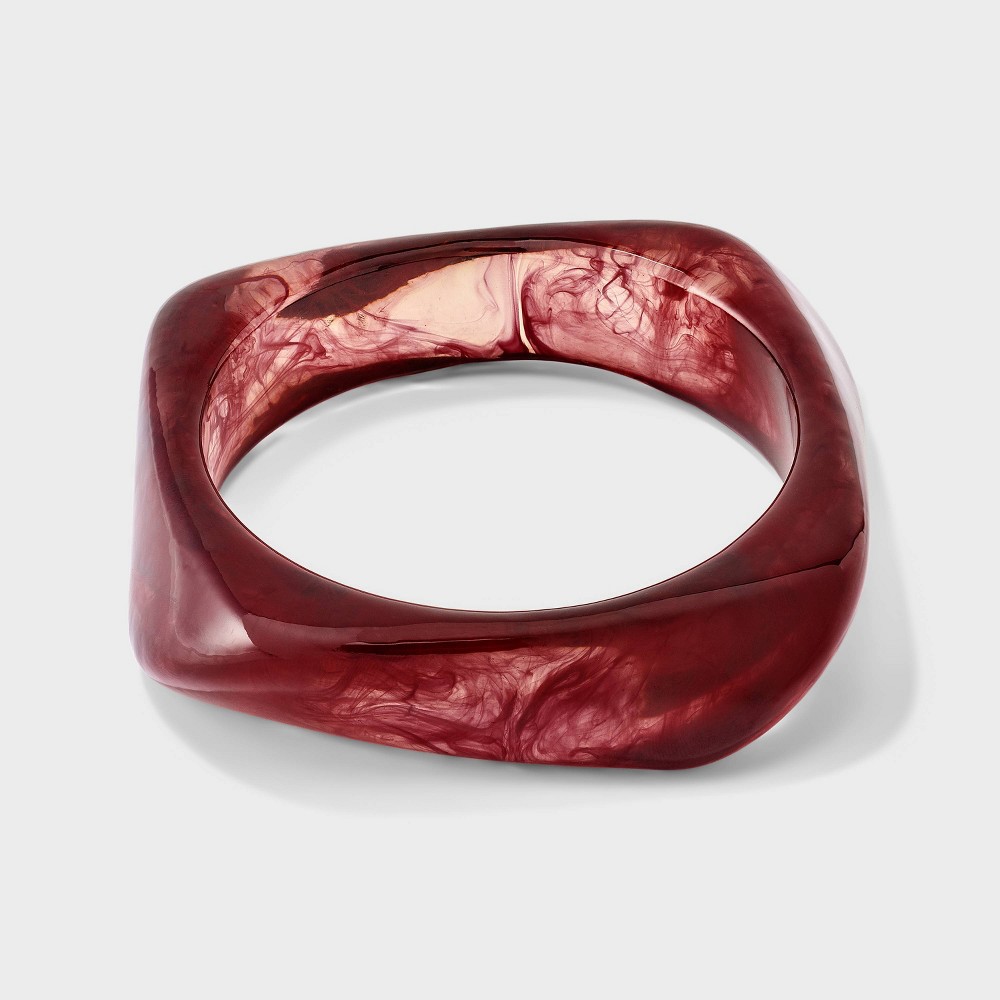 Resin Marble Bangle Bracelet - A New Day™ Berry Red