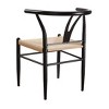 ADILE Modern Metal Wishbone Dining Room Chairs Set of 2，Black - 4 of 4