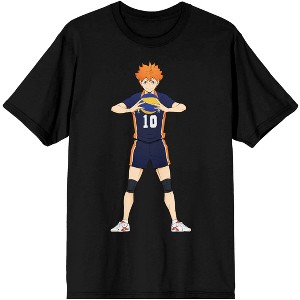 Shōyō Hinata Haikyu Anime Character Men's Black Short Sleeve Graphic Tee - 1 of 3