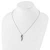 Black Bow Jewelry 1/3 Ctw Blue & White Diamond Swirl Bar Necklace in Sterling Silver - 4 of 4