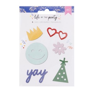 American Crafts Life Of The Party Metal Die Set-6/Pkg - 1 of 4