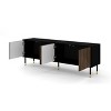 Homlando Woody IV TV Stand 4D Black/Catania Oak - Made in EU Furniture - Stylish Modern TV Stand with Geometric Accents, Functional Design - 2 of 4