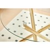 Cross Leg Modern Dining Table, with Round or Square Table Top, Pedestal Dining Table, End Table Leisure Coffee Table - 4 of 4