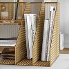 Martha Stewart 7-Slot Metal Mesh Desktop Organizer Gold: Office Desk Organization Set, Metal Drawer Organizers - image 2 of 4