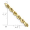 Black Bow Jewelry 3.25mm 10K Yellow Gold Solid Diamond Cut Rope Chain Necklace - 2 of 4