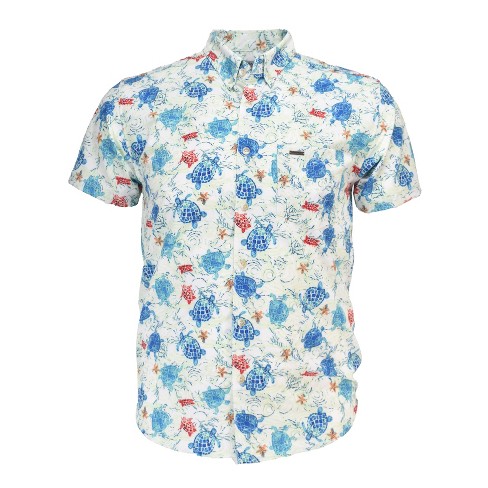 Banana Boat Upf 50+ Men's Hawaiian Print Shirt | White Turtles : Target