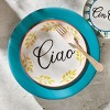 tagltd Dolce Vita Ciao Appetizer Plates Set of 4 Yellow Ceramic 8x8 Inch Dishwasher Safe for Spring and Summer Dining - 3 of 4