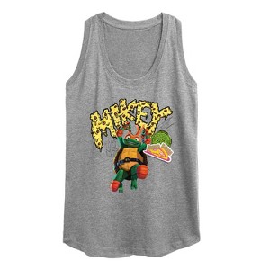 Women's - Teenage Mutant Ninja Turtles - Michelangelo AKA Mikey Graphic Racerback Tank - 1 of 4