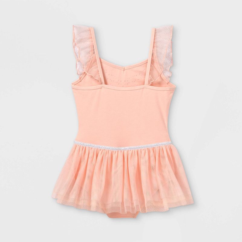 Girls' Dancewear Cami Flutter Sleeve Leotard with Skirt - Cat & Jack™ Pink, 2 of 9