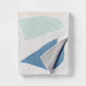 48"x58" Knit Kids' Throw Shapes Cream - Pillowfort™