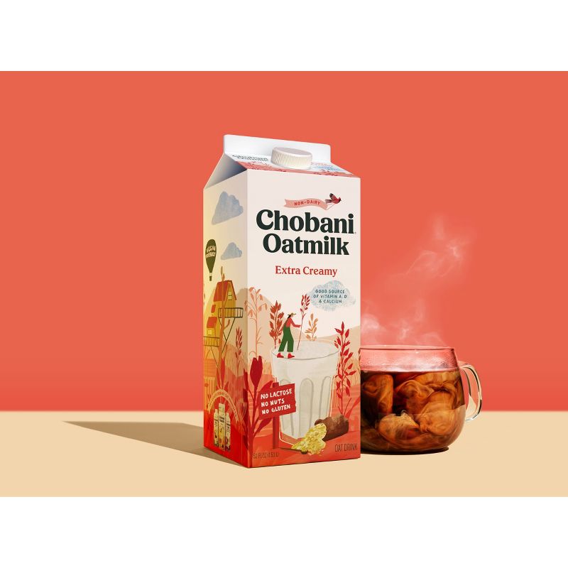 Chobani Extra Creamy Plant-Based Oatmilk  - 52 fl oz, 4 of 12