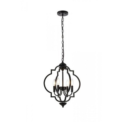 Elegant Lighting Sandara 4 lights pendant in black