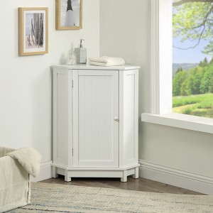 Bella Depot 17.5''W Bathroom Cabinet Triangle Corner Storage Cabinet with Adjustable Shelf - 1 of 4