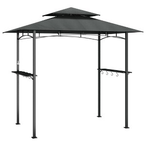 vidaXL BBQ Gazebo Anthracite Steel Medium Hooks BBQ Gazebo - 1 of 4