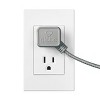 Globe Electric 9' 3 Outlet Extension Cord Gray: Indoor Electrical Cord, 16 AWG, ETL Listed - 3 of 4