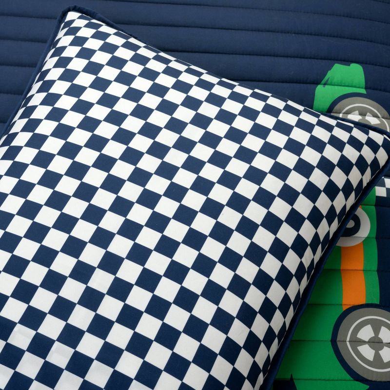 Kids' Racing Cars Reversible Oversized Quilt Bedding Set - Lush Décor, 6 of 12