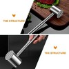 LunaLulinlk Meat Masher Tool Cube Steak Maker Meat Beater Hammer Pork Metal Hammer Meat Stainless Steel Bbq Meat Hammer - 4 of 4