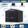 6x8 FT Heavy Duty Metal Storage Shed - Outdoor Galvanized Steel Garden Shed, Lockable Door & Air Vents (Deep Gray) - 2 of 4