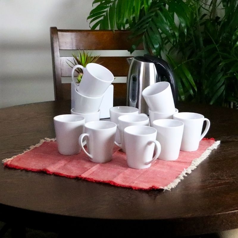 Gibson Home Noble Court 12 Piece 12 oz. Mug Set in White, 4 of 5