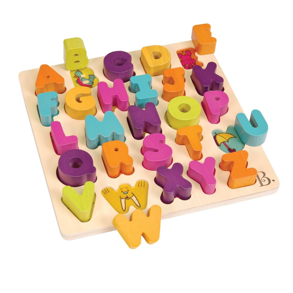 Photos - Jigsaw Puzzle / Mosaic B Toys B. toys Wooden Alphabet Puzzle - Alpha-B.-Tical 27pc 