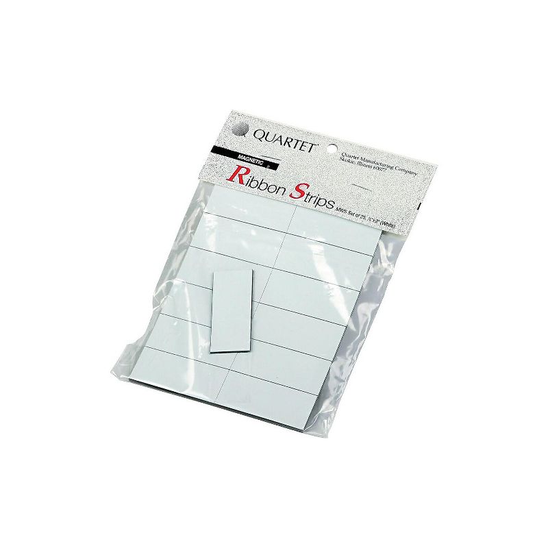 Quartet Magnetic Write-On/Wipe-Off Strips 2w x 7/8h White 25/Pack MWS, 2 of 4
