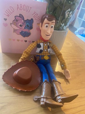 Mattel Disney Pixar Toy Story Roundup Fun Woody Large Talking Posable  Figure, 12 Inches Tall with 20 Phrases Authentic Detail, Fabric Plush &  Plastic