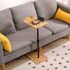 Okak Adjustable Side Table Couch Tray Table Bamboo for Sofa Oval End Tables with Slots Outdoor/Indoor for Bed in Living Room & Bedroom, Natural - 4 of 4