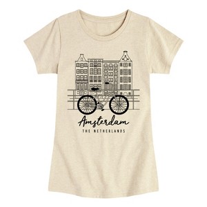 Girls' - Instant Message - Amsterdam Fitted Short Sleeve Graphic T-Shirt - 1 of 4