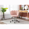 NicBex Adjustable Height Swivel Shell Back Desk Office Chair with Silver Base for Work Study Vanity,Living Room - 2 of 4