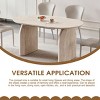 Wood Extendable Dining Table with MDF Top and Dual Pillar Legs,Kitchen Dining Table for Living Room, Modern Oval Dining Table-Koiai - 2 of 4
