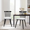 Bekrvio Windsor Dining Chair-Farmhouse Solid Wood Spindle Back Side Chair Mid-Century Modern Black Armless Kitchen Chair for Dining Room Restaurant - 2 of 4