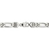 Black Bow Jewelry Men's 9mm, Sterling Silver, Solid Figaro Chain Necklace - 4 of 4