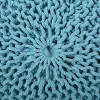 NicBex Modern Round Pouf, Knitted Cotton Bean Bag Chair for Living Room, Bedroom, Dorm, No Assembly, Aqua - 4 of 4