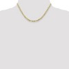 Black Bow Jewelry 4mm, 10k Yellow Gold, Concave Figaro Chain Necklace - 2 of 4