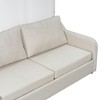 Merax Murphy Cabinet Bed with Folding Sofa, Built-in Storage Shelves and LED Light, Full - 4 of 4
