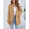 Women's Casual Blazers Fashion Work Office Full Lined Pocket Jacket Suit - 3 of 4