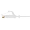 Monoprice Cat6 50 Feet White Flat Patch Cable, UTP, 30AWG, 550MHz, Pure Bare Copper, Snagless RJ45, Flexboot Series Ethernet Cable - image 2 of 4