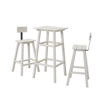 DSVIMOY Counter and Bar Stool Stylish Detachable Back for Energetic Living Areas, White, 16.5"*19.7"*29.1"