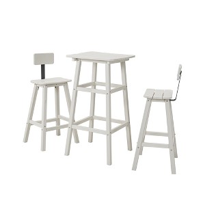DSVIMOY Counter and Bar Stool Stylish Detachable Back for Energetic Living Areas, White, 16.5"*19.7"*29.1" - 1 of 4