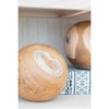 Gulches 6 in Brown Shatterproof Natural Teak Sphere Everyday Ball Ornaments 3-Pack - 3 of 4