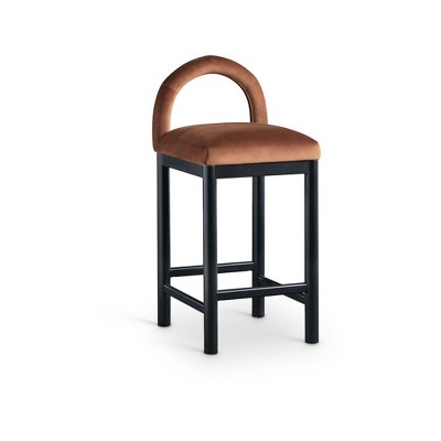 Meridian Furniture,Conrad Cognac Velvet Counter Stool