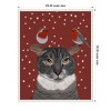 Amanti Art 23"x28" Gray Cat and Robins by Fab Funky Framed Canvas Wall Art Print - 4 of 4