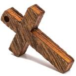 Bright Creations 100 Pack Mini Wood Cross Pendants Charms for Jewelry Making Arts & Crafts, Religious Gifts, 1 in