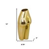 HomeRoots 14" Gold Cast Aluminum Female Form Table Vase - 3 of 4